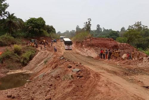  Tronçon Babadjou-Bamenda : 10 %  de travaux réalisés
