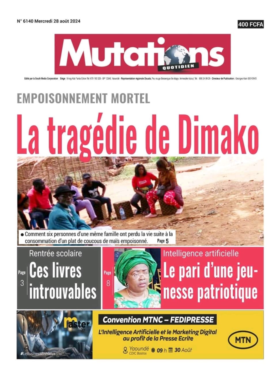 Cameroun : revue de presse du 28 Août 2024 