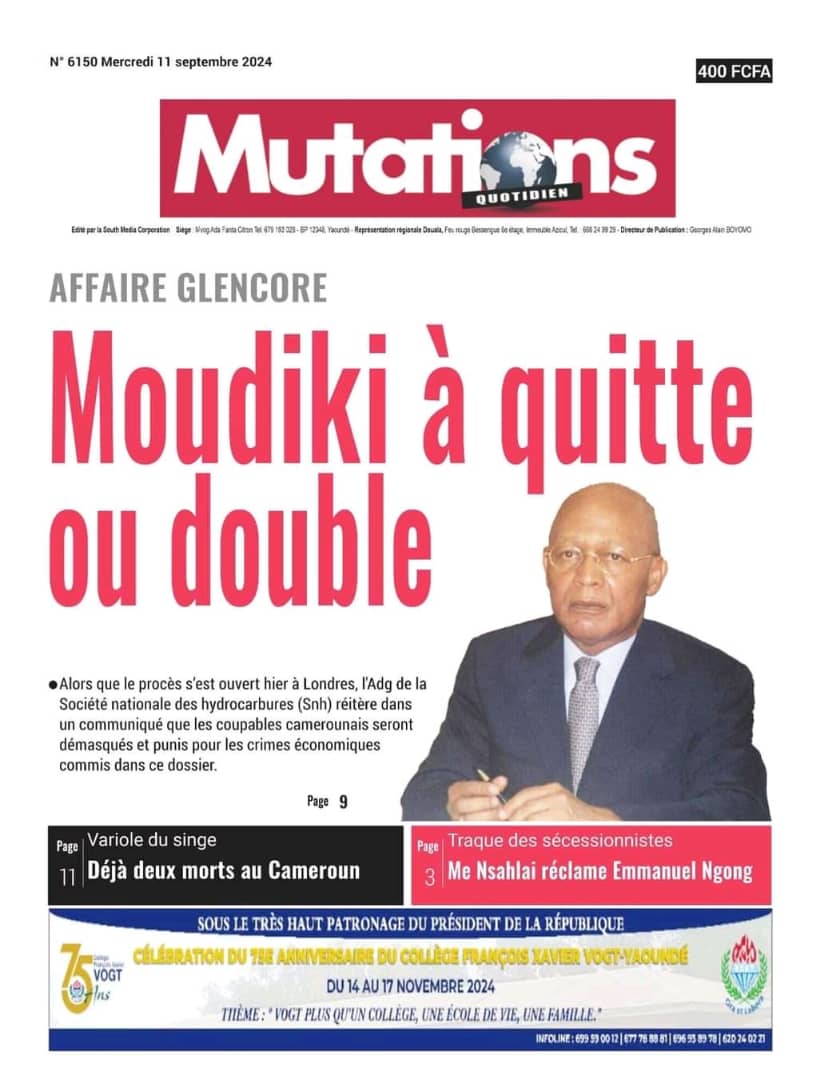 Cameroun : Revue de presse du 11 septembre 2024