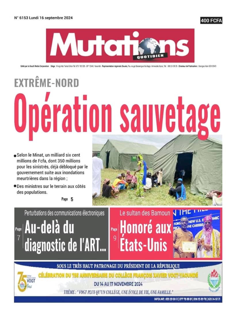 Cameroun : Revue de presse du 16 septembre 2024