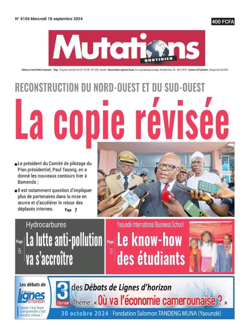 Cameroun : revue de presse du 18 septembre 2024