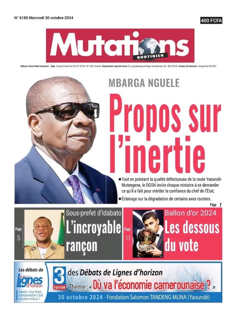 Cameroun : Revue de presse du 30 octobre 2024