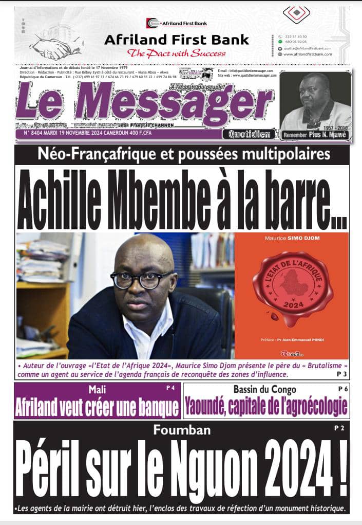 Cameroun : Revue de presse du 19 novembre 2024